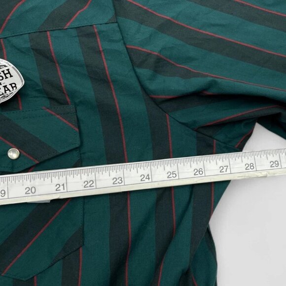 Wrangler Men's Western Shirt Dead Stock Vintage Snap Cowboy Short Sleeve 2XL XXL - Picture 4 of 6